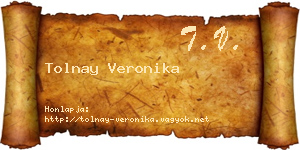 Tolnay Veronika névjegykártya